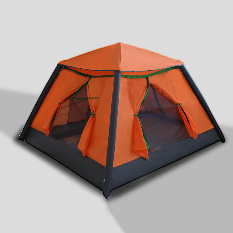 Outdoor Waterproof Easy Quick Setup Pole Family Tents Automatic Inflatable Camping Pop-up Tent with Bed