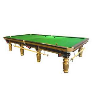 Full Size standard 12 ft feet foot Professional 12ft Solid Wood Billiard Snooker Pool Table with Cue Stick Brush Chalk Accessory