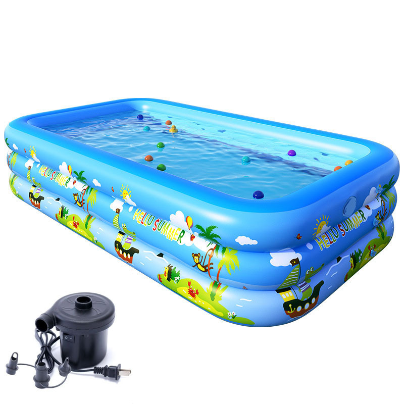 Wholesale Outdoor Backyard Deep Indoor Ball Pit Full Size Rectangular PVC Inflatable Plastic Swimming Pool for Kid Child Adult