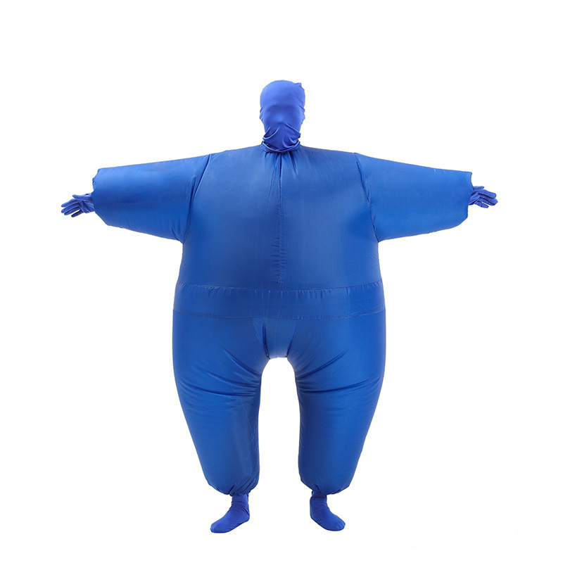 Adult Inflatable Full Body Jumpsuit Cosplay Costume Halloween Funny Fancy Dress Blow Up Party Toy blueberry inflation suit