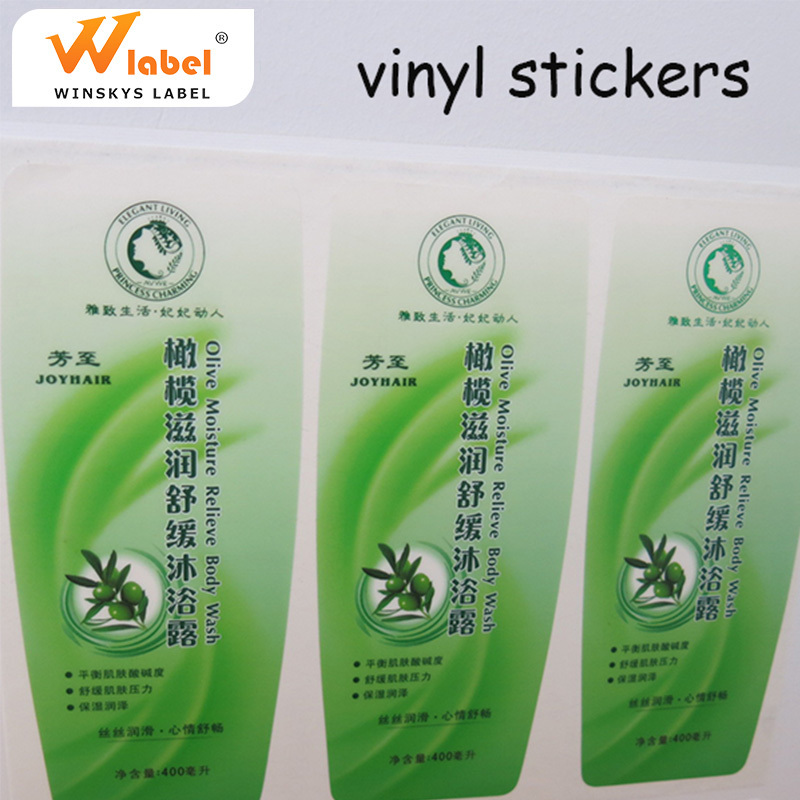 Custom waterproof transparent adhesive clear stickers circle, die cut sticker, clear vinyl sticker