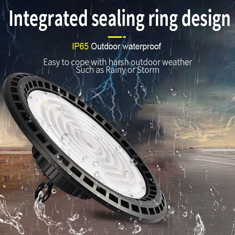 Ip65 Waterproof 1-10v Dimmable Ufo Warehouse Industrial Lighting Listed 60w 100w 150w 200w 240w Ufo Led High Bay Light