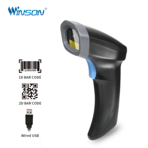 1D 2D Wired USB Qr Bar code Reader Supermarket Handheld Barcode Scanner for POS solutions