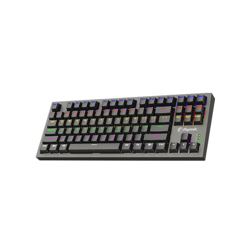 87 Key Rainbow Light Effect Mechanical Game Keyboard with Classic Magnetic Keyboard Cover