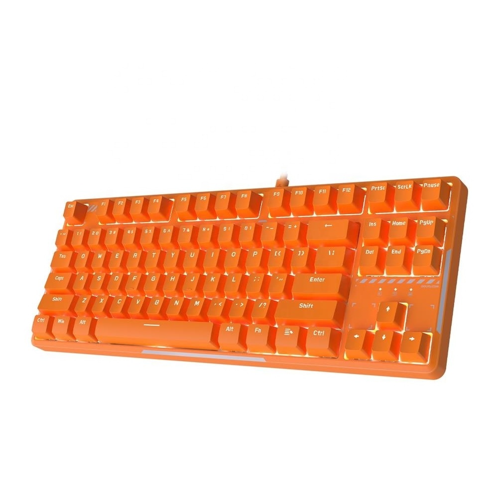 Razeak 87% Gasket Hot Swappable ABS Keycaps Magnetic Top Cover ANSI Layout NKRO 87 Keys Wired Gaming Mechanical Keyboard for Win