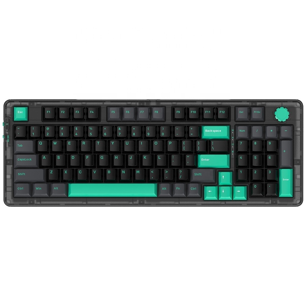 Triple Mode BT5.0 2.4G USB-C RGB Backlit Gaming Keyboard Gateron Switch 96 Keys Mechanical Keyboard for Windows and Mac Systems