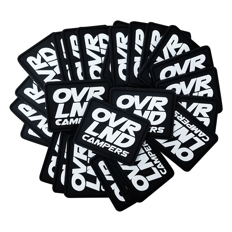 Factory Custom Clothing hat brand logo 3d Silicone pvc rubber Iron OnIron On patch badge Labels For clothes Soft Pvc Patches