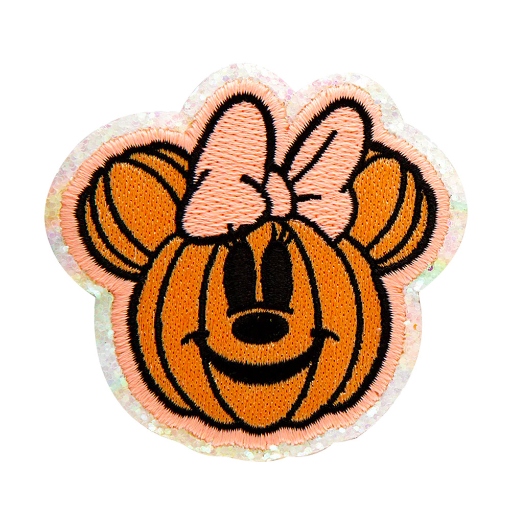 Halloween chenille patch Custom Clothing pumpkin halloween Glitter spooky chenille Adhesive iron on patches For Clothes hoodie