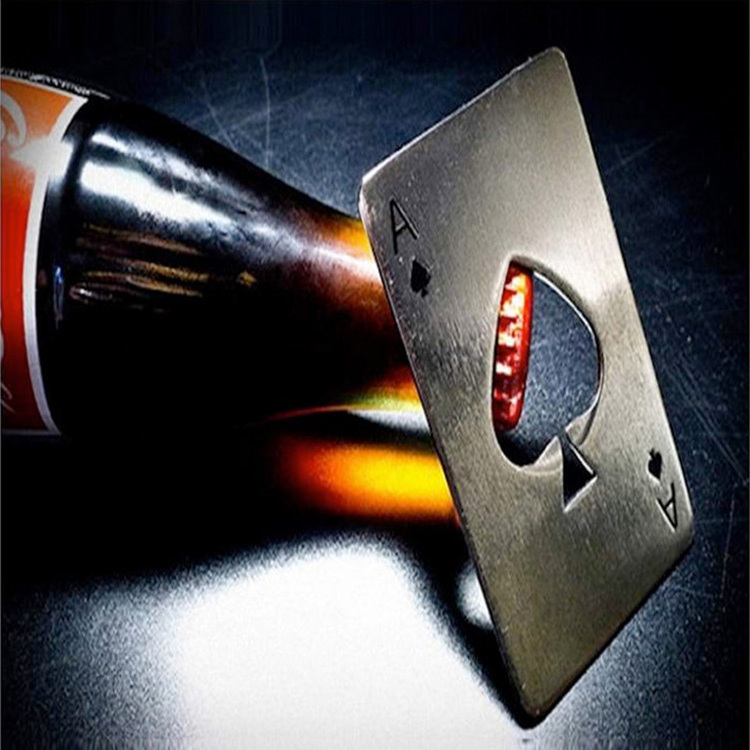 Wholesale High Quality Poker Card Beer Bottle Opener For Gift