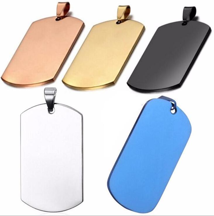 Wholesale custom logo blank stainless steel dog tag