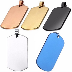 Wholesale custom logo blank stainless steel dog tag