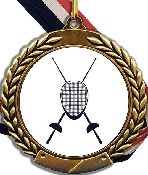 Latest tailor custom design medal with  fencing logo as souvenir gift