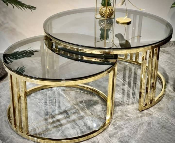 Living Room Furniture Sets Metal Center Coffee Tables Modern Luxury Meuble De Table Basse Salon Glass Coffee Table