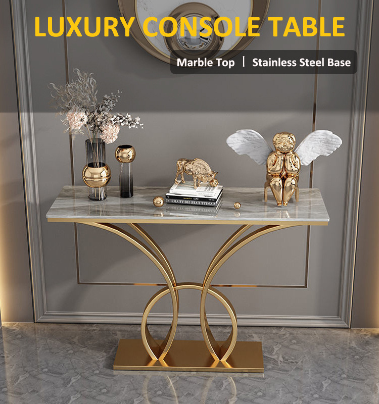 Newest Modern Design Home Furniture Console Table Crushed Crystal Diamond Console Table Set