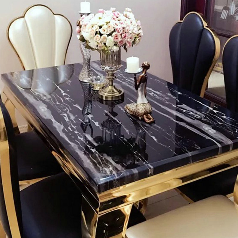 China Popular And Practical Large Rectangular Marble Dining Table China Design Marble Top Dining Table