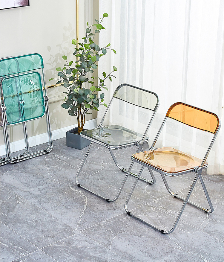 cheap plastic acrylic chair modern restaurant wholesale folding chairs