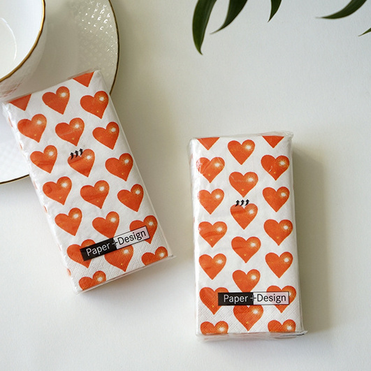 100% virgin pulp Customized wallet facial tissue mini packet disposable Love the printing pocket facial tissue