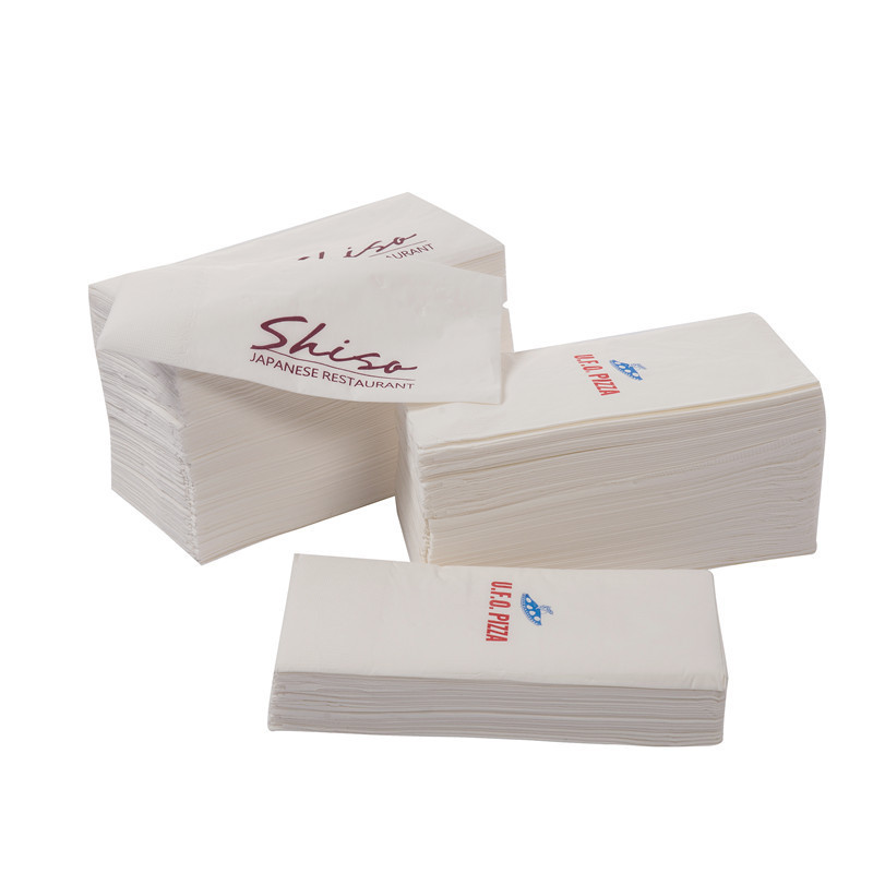 customized restaurant airlaid  virgin white 2ply1/4 fold express dispenser napkin