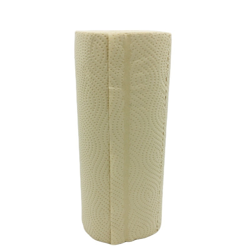 Disposable 3 ply bamboo kraft high quality eco-friendly core kitchen paper towel