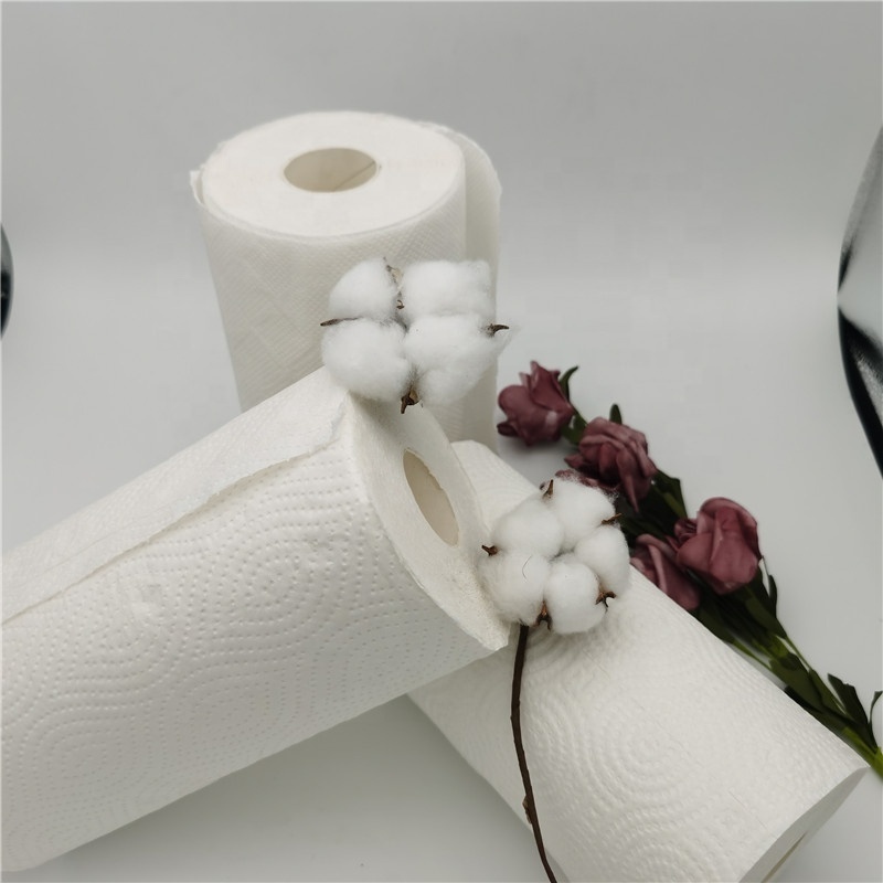 Disposable bamboo white high quality eco-friendly core kitchen paper towel