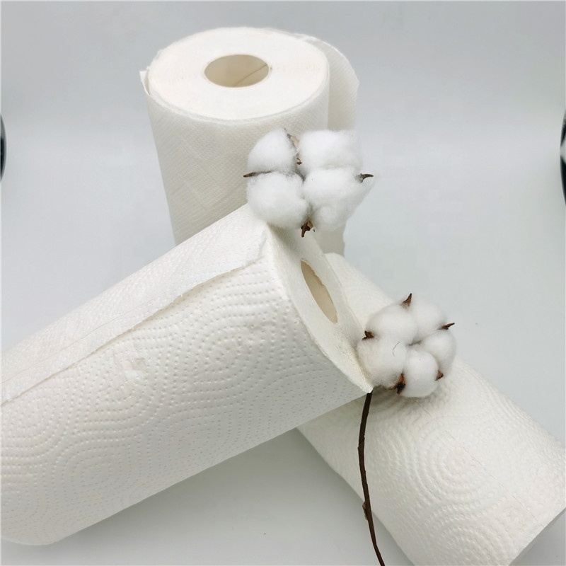 Disposable bamboo white high quality eco-friendly core kitchen paper towel