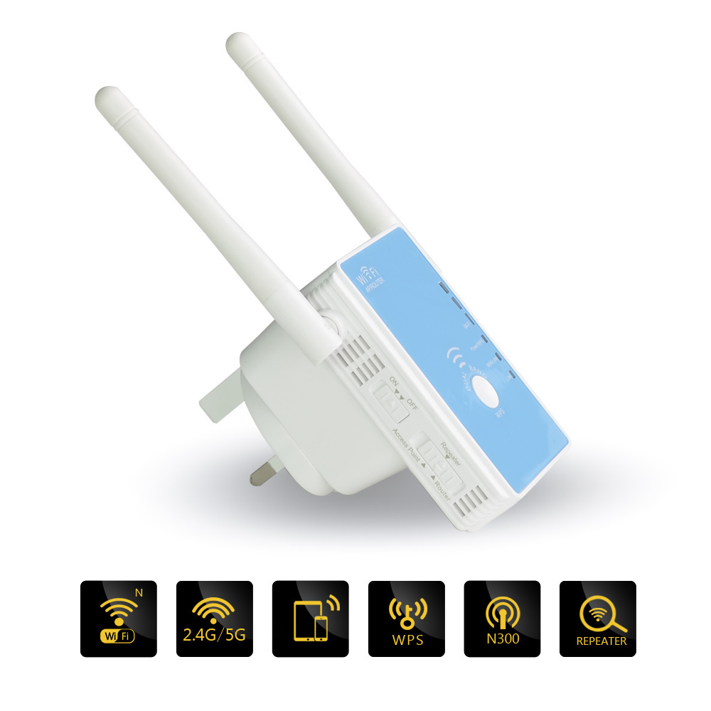 N300 Universal WiFi Range Extender / Access Point / Wireless Router with 2 External Antennas