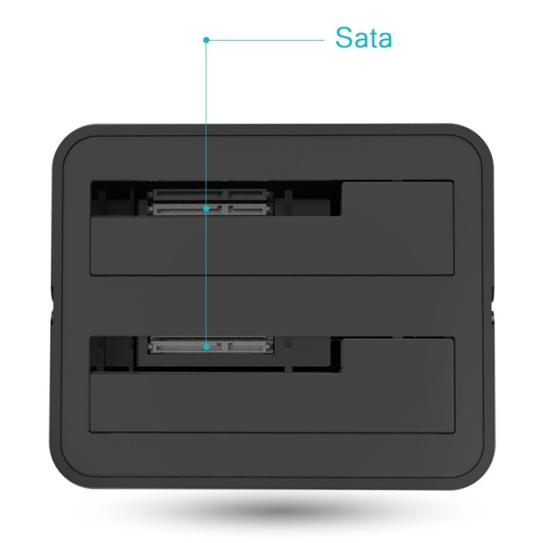 Winstars USB 3.0 to SATA External Hard Drive Dock Docking Station, SSD HDD SATA Disk Duplicator Cloner for Dual Bay 2.5