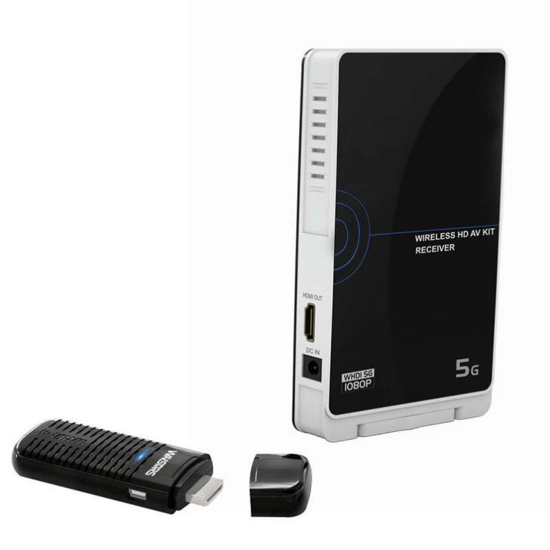 Wireless 5G HDMI AV Kit ,Wireless Transmitter Sticker+ Receiver Kit (WHDI),Supports Full HD 1080p signals