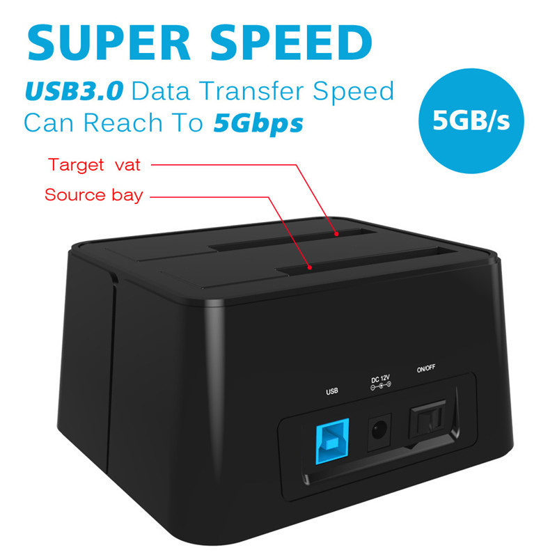 Winstars  USB 3.0 Dual Bay HDD/SSD Storage Docking Station