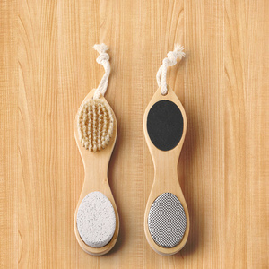 4-in-1 Wooden Foot Guard Grinding Stone Wash Foot board For Cleaning to Remove Dead skin