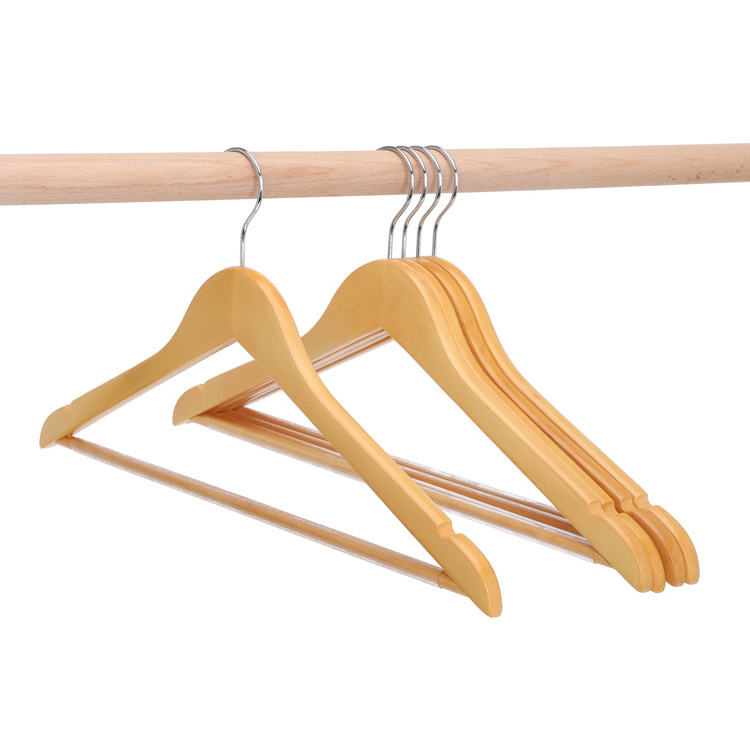 Manufacturer Factory Shirt Smooth Solid Wood Suit Coat Hangers with Black Hook for Jacket Premium Matte Black Wooden Top Hangers