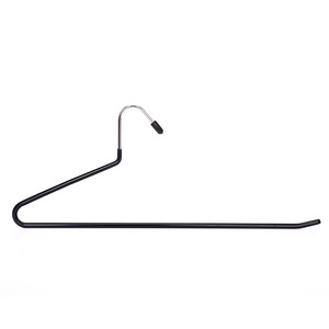 Blanket Hangers Heavy Duty Black Coated Nonslip PVC coated Metal Hanger for clothes pants skirts