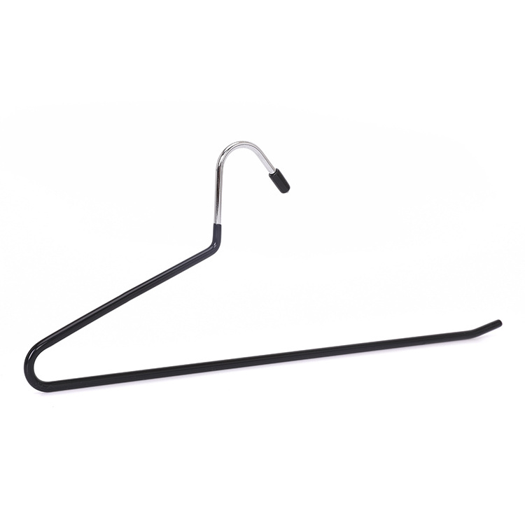 Blanket Hangers Heavy Duty Black Coated Nonslip PVC coated Metal Hanger for clothes pants skirts