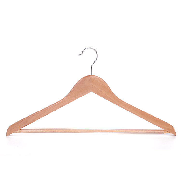 Manufacturer Factory Shirt Smooth Solid Wood Suit Coat Hangers with Black Hook for Jacket Premium Matte Black Wooden Top Hangers