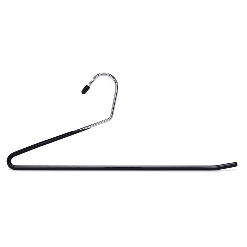 Anti slip skirts pants hangers PVC coating open end metal pants hangers z shape trousers hanger