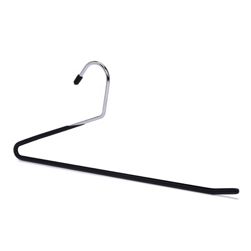 Anti slip skirts pants hangers PVC coating open end metal pants hangers z shape trousers hanger