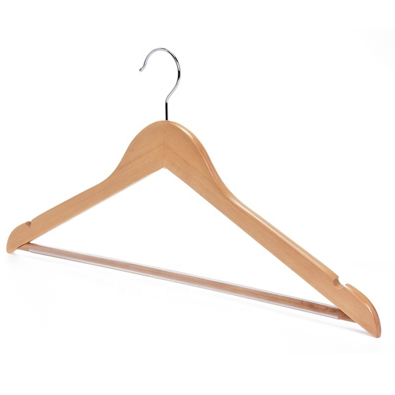 wood hanger for Clothes Premium Quality Wooden Coat Hangers for household or shop display anti slip