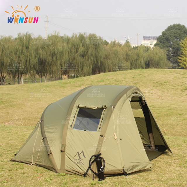 Family camping travel tent with double layer portable outdoor tent for fun