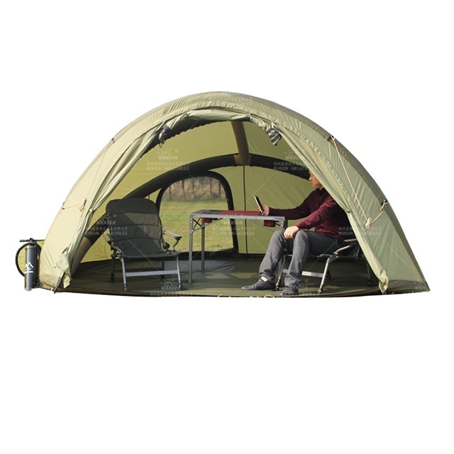 Family camping travel tent with double layer portable outdoor tent for fun