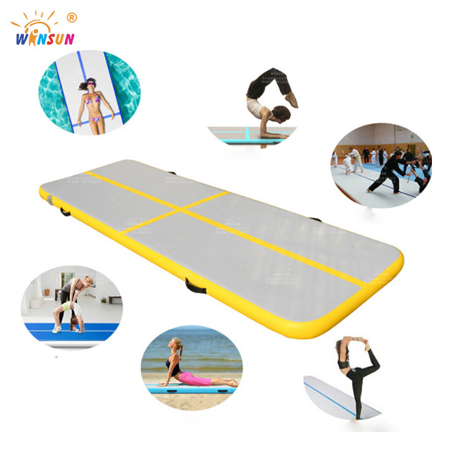 Custom cheap Custom size Thick Inflatable airtrack  equipment used gymnastic mats gymnastics wrestling martial arts mat carpet