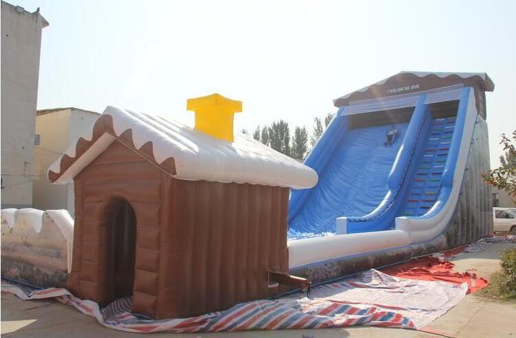 Commercial Toboggan Run inflatable slide giant snow slide,snow tubing slide toboganes