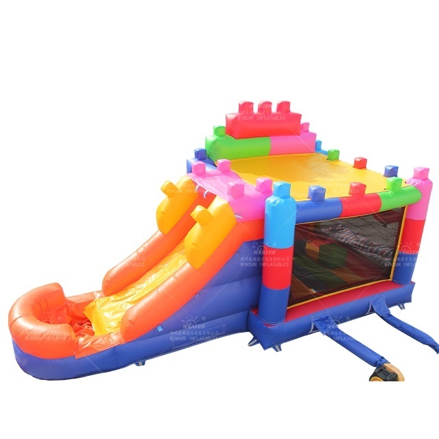 Inflatable jumping bouncer house Legoing trampoline bouncy castle for outdoor carnival