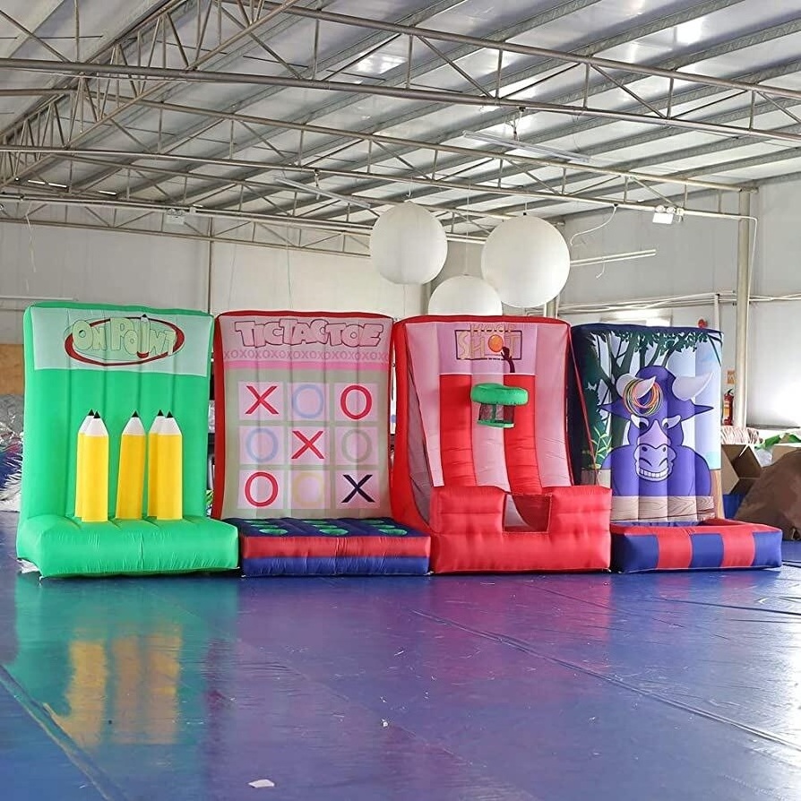 4 in 1 factory inflatable  hot selling TOSSING GAMES,inflatable  viking sport games, inflatable air sport rental for rentals