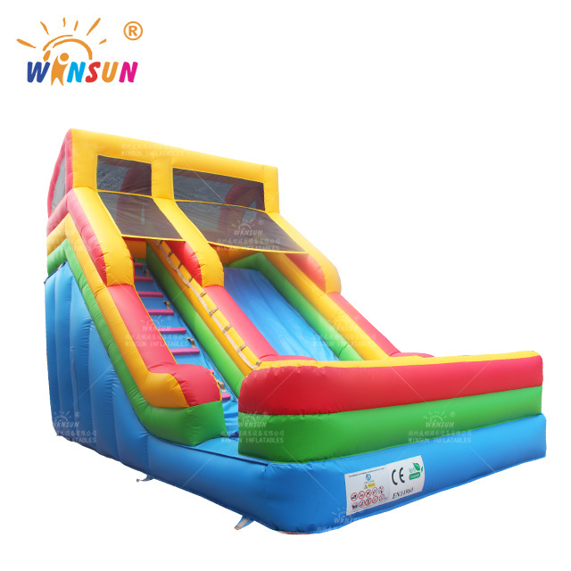 Double way slide commercial inflatable water slide, inflatable dry slide dual purpose for Adult kids