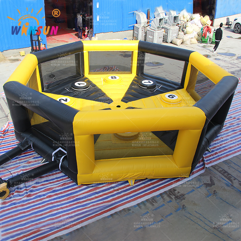 mechanical inflatable toxic meltdown inflatable wipeout game sweeper game for kids adults