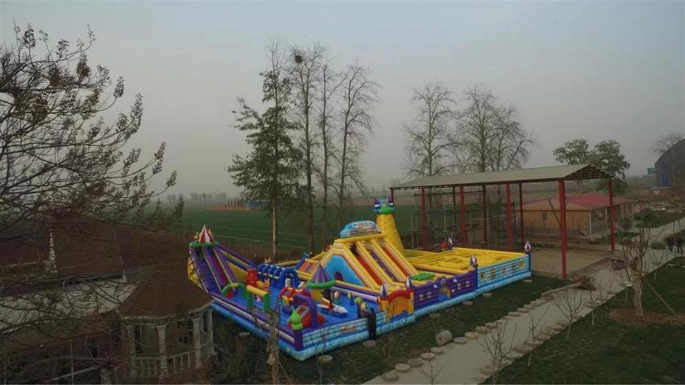 Super delux huge inflatable fun city combo trampoline for rentals, inflatable play zones, inflatable fun city for sale