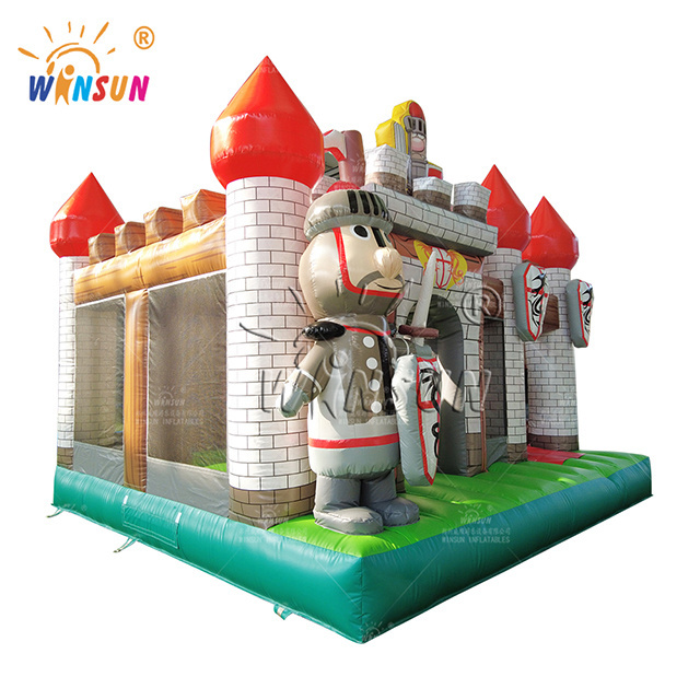 Inflatable knight cavalry theme bounce castle cavalier cartoon pattern attractions Gladiador trampoline bouncy