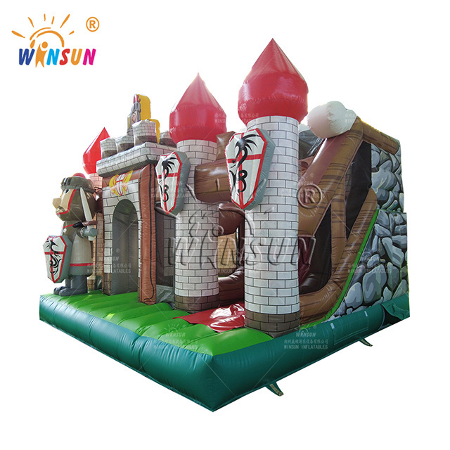 Inflatable knight cavalry theme bounce castle cavalier cartoon pattern attractions Gladiador trampoline bouncy