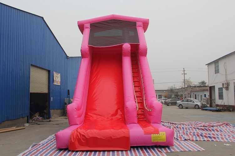 Pink  inflatable children kitty slides,inflatable slides for rentals,inflatable amusement park slip n slides sale