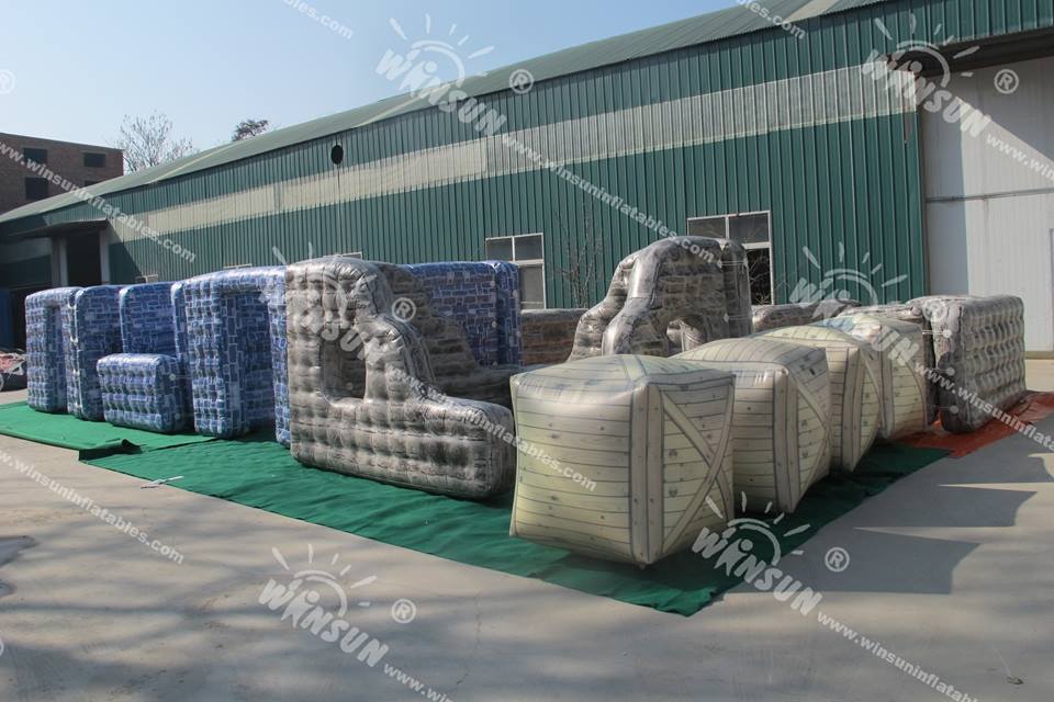 Bunker inflatable paintball bunkers wall, laser tag arena archery fighting field inflatable paintball bunks